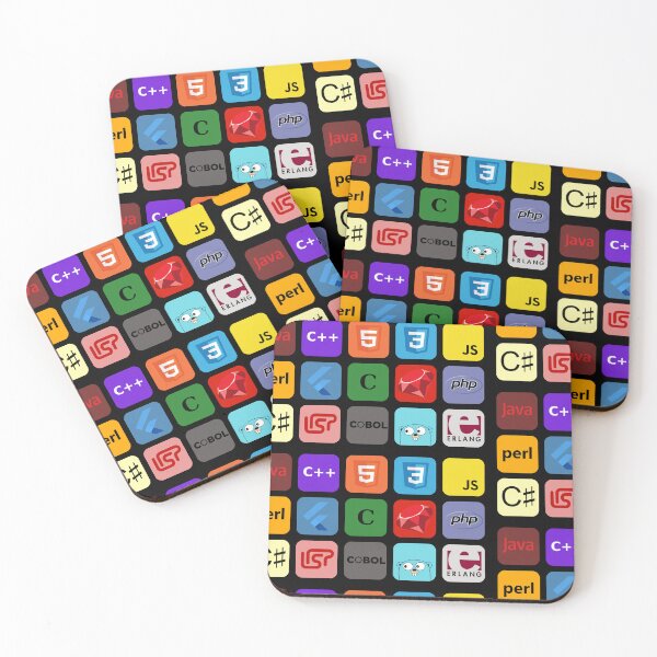 Item preview, programming languages ​​color mosaic designed and sold by yourgeekside.