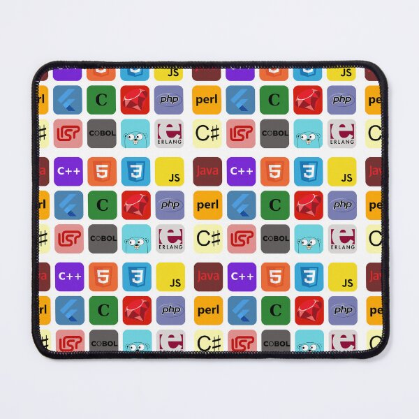 Item preview, programming languages ​​color mosaic designed and sold by yourgeekside.