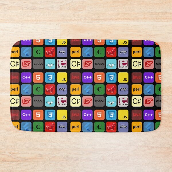 Item preview, programming languages ​​color mosaic designed and sold by yourgeekside.