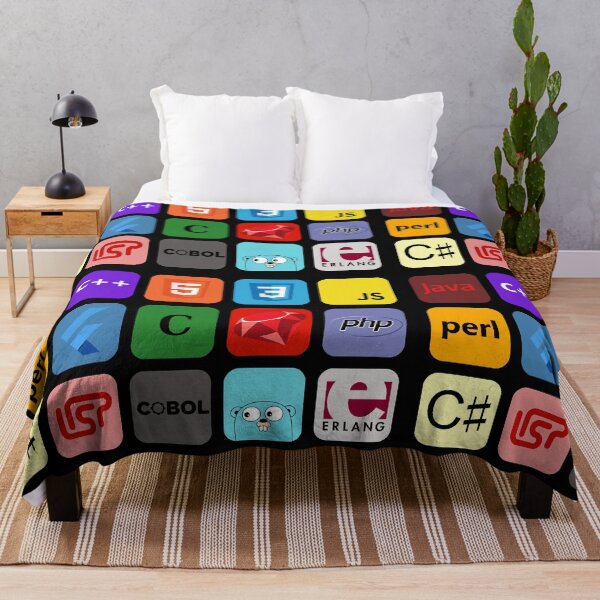 Item preview, programming languages ​​color mosaic designed and sold by yourgeekside.