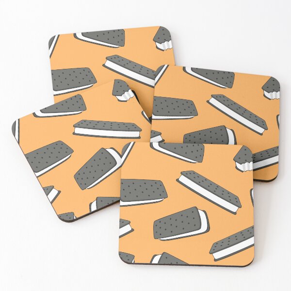 Item preview, ice cream sandwich - orange designed and sold by littlearrow.