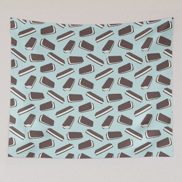 Item preview, ice cream sandwich - light blue designed and sold by littlearrow.
