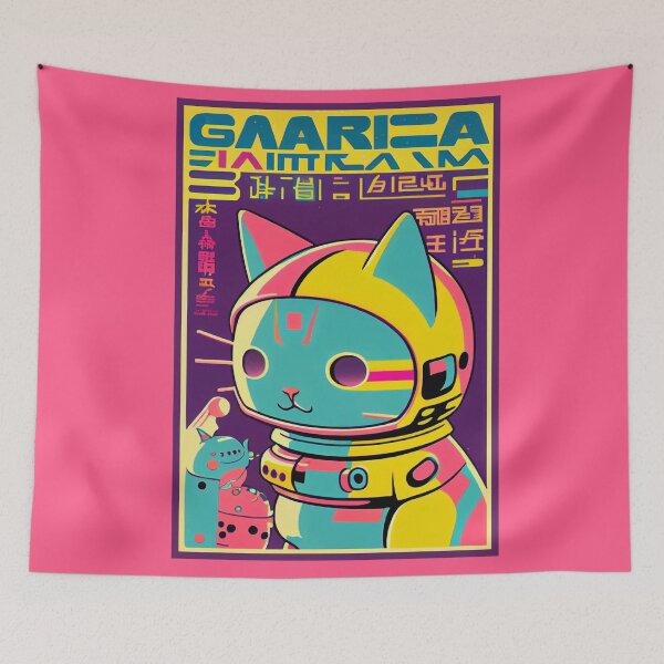 Item preview, Gato espacial de anime vintage | Diseño de origen de anime retro de calidad | Chibi Kawaii Manga Arte designed and sold by AlNoah.