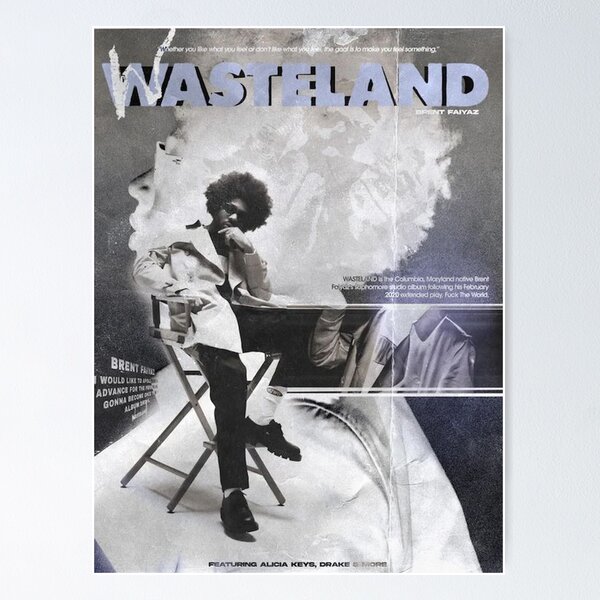 Brent Faiyaz - Wasteland - Canvas Poster - Rap Prints