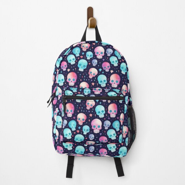 Item preview, Cute skull pattern backpack  designed and sold by baggageboutique.