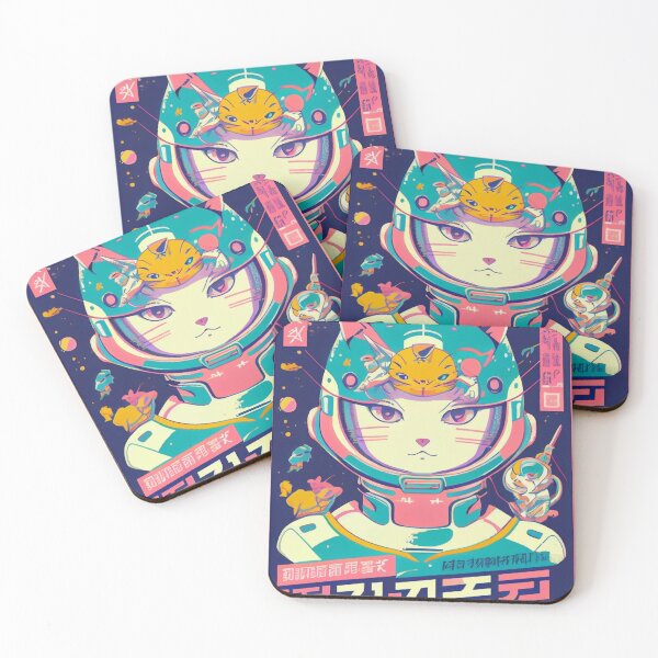 Item preview, Gato espacial de anime vintage | Diseño de origen de anime retro de calidad | Chibi Kawaii Manga Arte designed and sold by AlNoah.