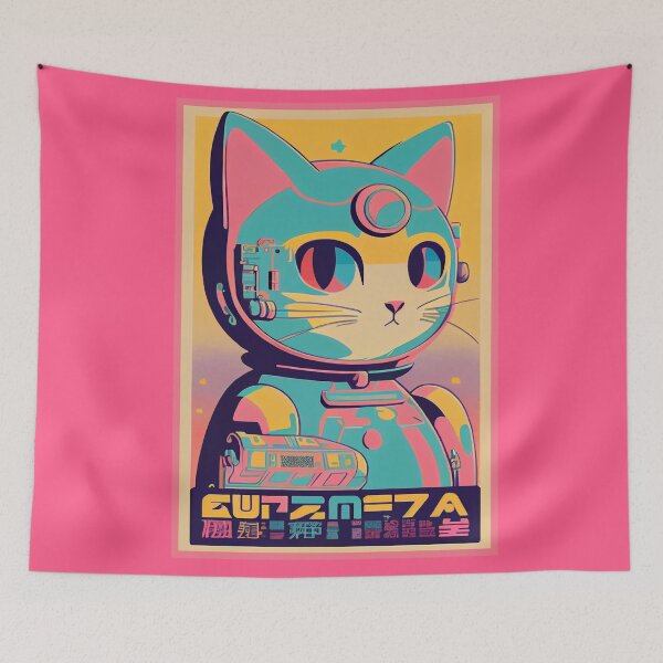 Item preview, Gato espacial de anime vintage | Diseño de origen de anime retro de calidad | Chibi Kawaii Manga Arte designed and sold by AlNoah.