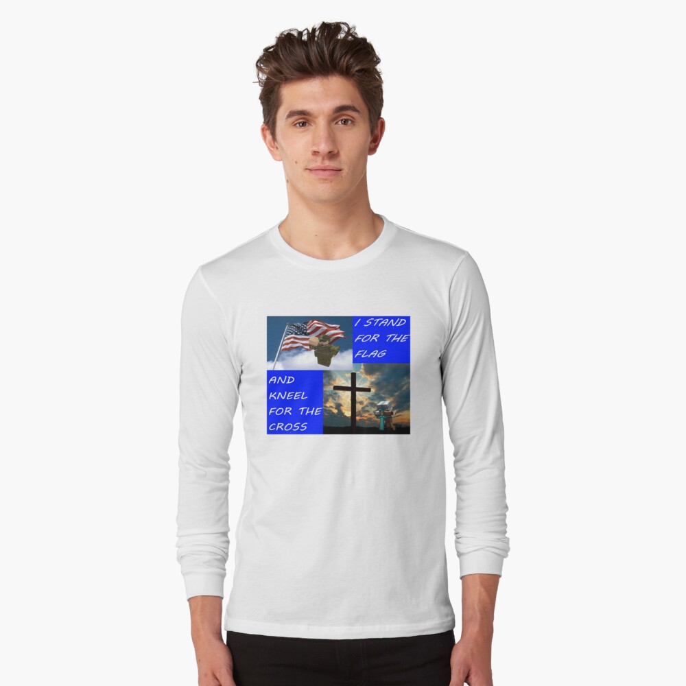 I Stand For The Flag And Kneel For The Cross Roblox Minecraft Usa T Shirt By Lebronjamesvevo Redbubble - roblox donald trump shirt