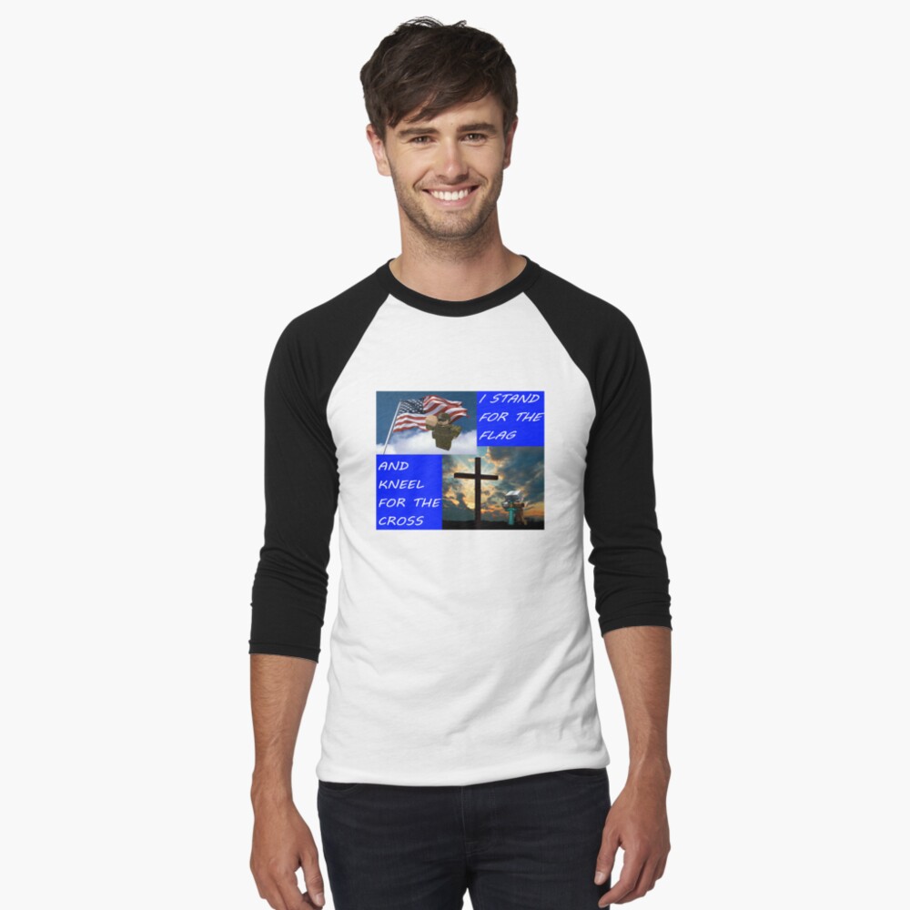 I Stand For The Flag And Kneel For The Cross Roblox Minecraft Usa T Shirt By Lebronjamesvevo Redbubble - roblox jesus cross
