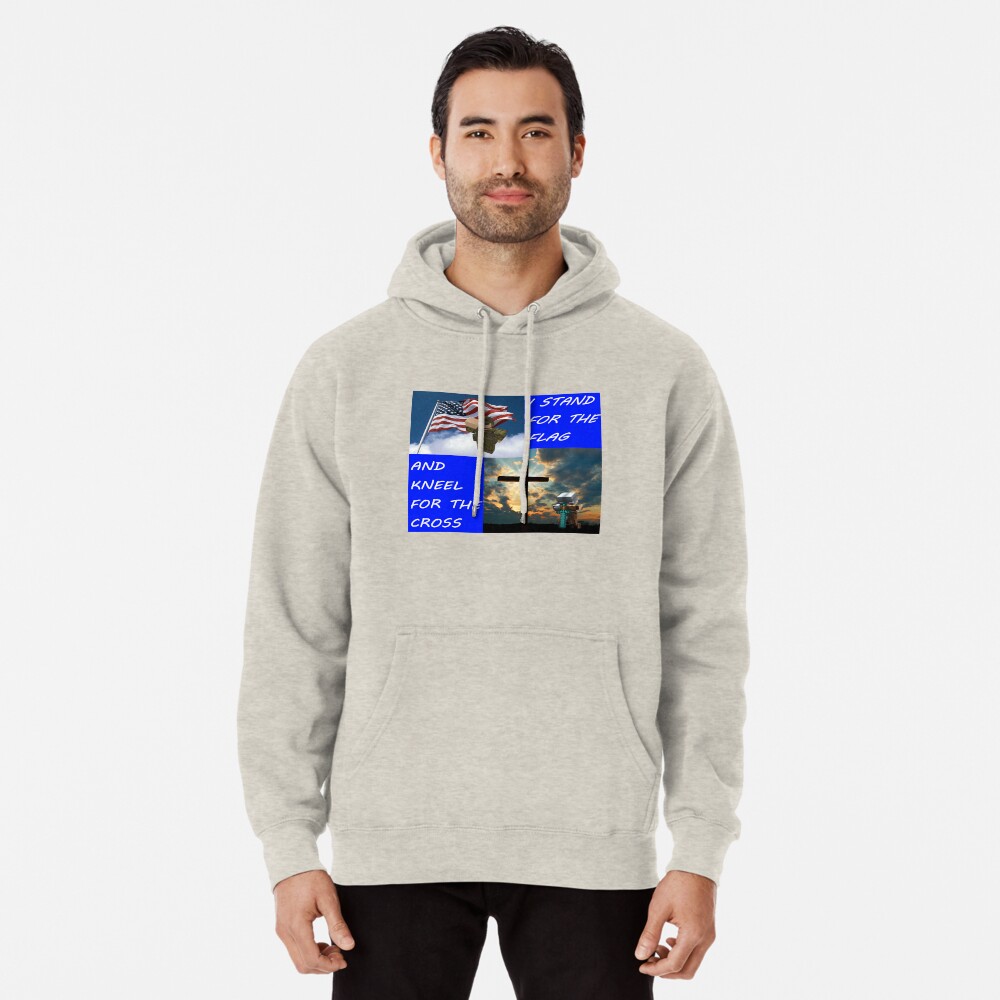 I Stand For The Flag And Kneel For The Cross Roblox Minecraft Usa Lightweight Hoodie By Lebronjamesvevo Redbubble - roblox jesus cross