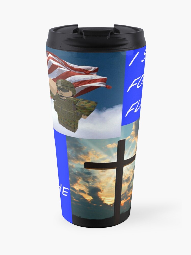 I Stand For The Flag And Kneel For The Cross Roblox Minecraft Usa Travel Mug By Lebronjamesvevo Redbubble - i stand for the flag and kneel for the cross roblox minecraft usa greeting card by lebronjamesvevo redbubble