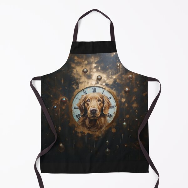 Item preview, Surrealist Golden Retriever in Time designed and sold by CardsandCanvas.
