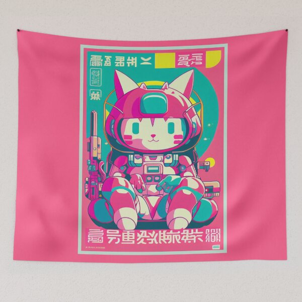 Item preview, Gato espacial de anime vintage | Diseño de origen de anime retro de calidad | Chibi Kawaii Manga Arte designed and sold by AlNoah.