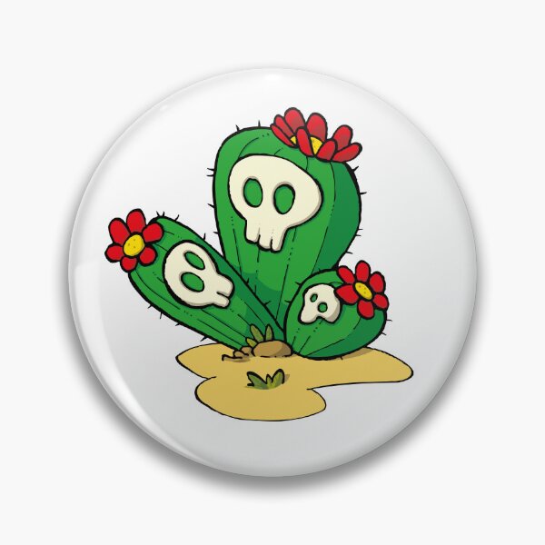 Item preview, tres cactus con una calavera designed and sold by Guillaume Desbiolles.