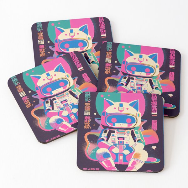 Item preview, Gato espacial de anime vintage | Diseño de origen de anime retro de calidad | Chibi Kawaii Manga Arte designed and sold by AlNoah.