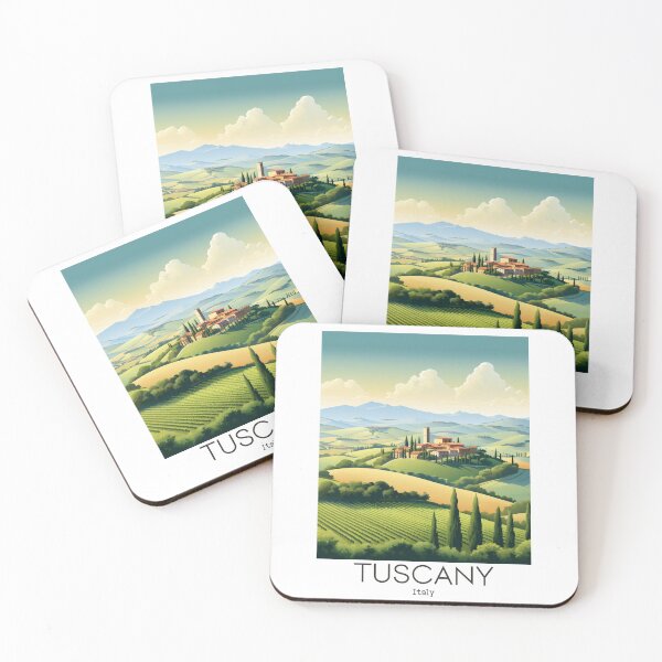 Item preview, A Vintage Travel Illustration of Tuscany - Italy designed and sold by GoodOldVintage.