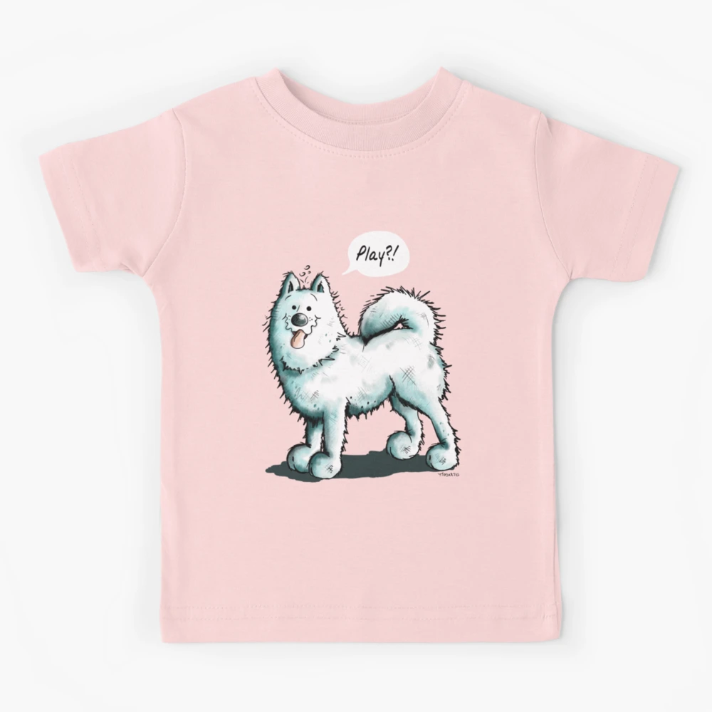 Happy Playing Samoyed Dog