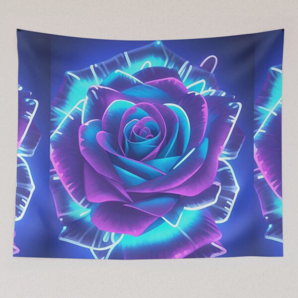 Item preview, Rose Neon Dark Blue Light Collage designed and sold by Yellowriversss.