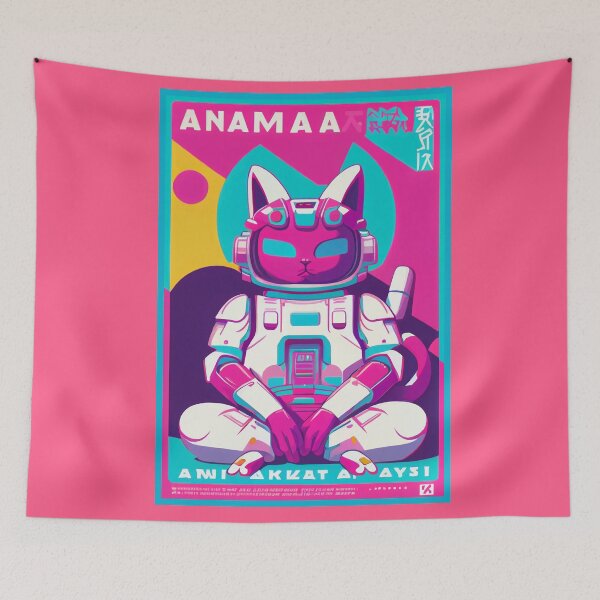 Item preview, Gato espacial de anime vintage | Diseño de origen de anime retro de calidad | Chibi Kawaii Manga Arte designed and sold by AlNoah.