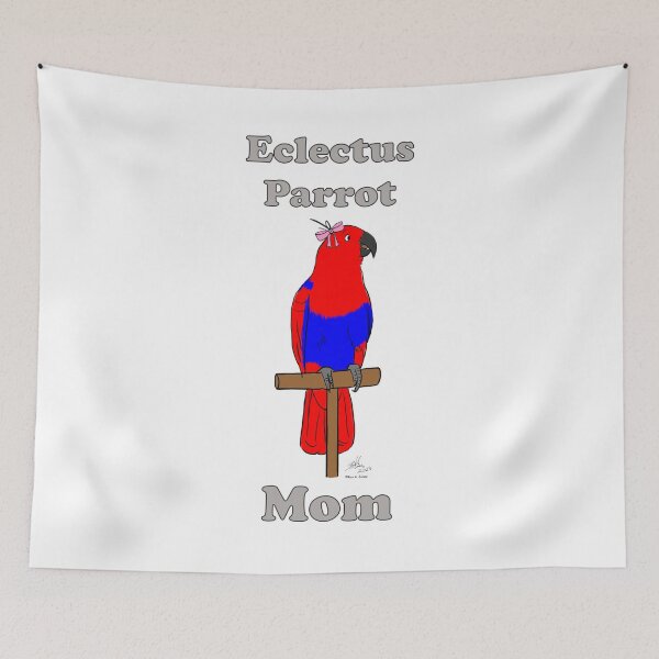 Item preview, Female Eclectus Parrot Mom -- Oscar Jones designed and sold by Laughing Parrot Studio.