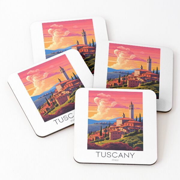 Item preview, A Pop Art Travel Print of Tuscany - Italy designed and sold by StudioRedKoala.