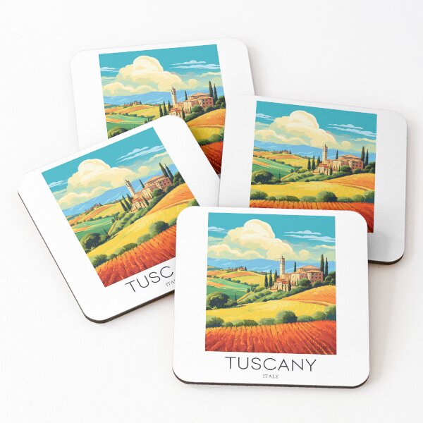 Item preview, A Pop Art Travel Print of Tuscany - Italy designed and sold by StudioRedKoala.