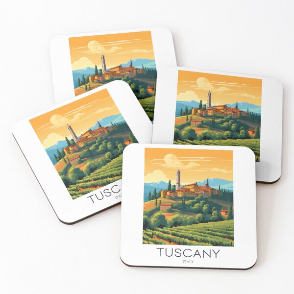 Item preview, A Pop Art Travel Print of Tuscany - Italy designed and sold by StudioRedKoala.