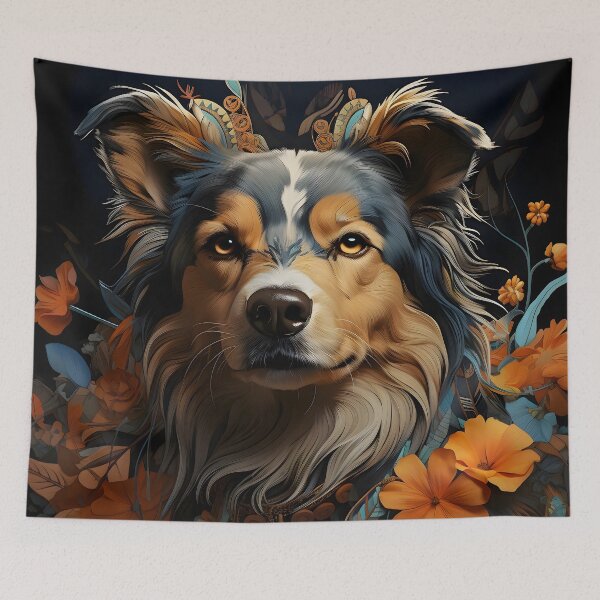 Item preview, Boho Dogo Portrait designed and sold by ConfettiSkyArt.