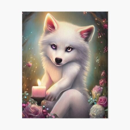 Arctic fox Cute wild Animals Gifts Art Board Print for Sale by Dolphin  Graphic