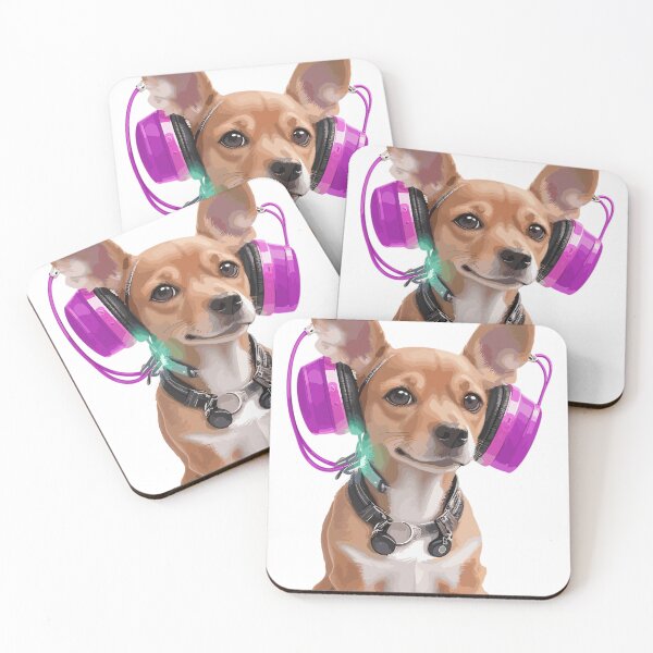 Item preview, chiweenie dog listening to music  designed and sold by melyD74.