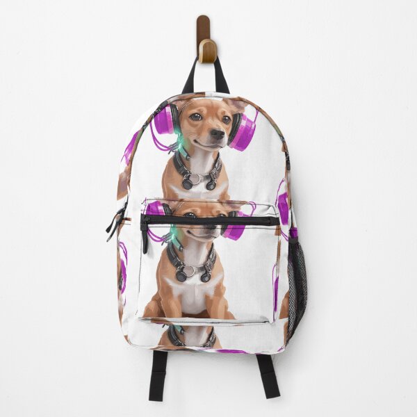 Item preview, chiweenie dog listening to music  designed and sold by melyD74.