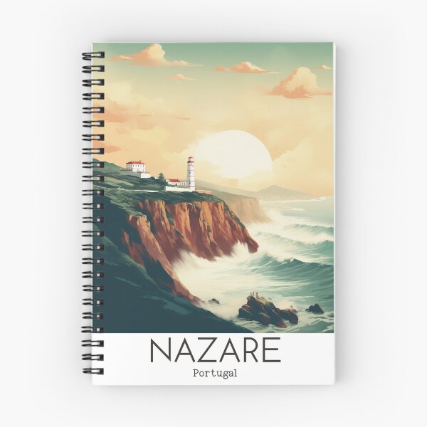 Aperçu de l'œuvre Une illustration vintage de voyage de Nazare - Portugal créée et vendue par GoodOldVintage.