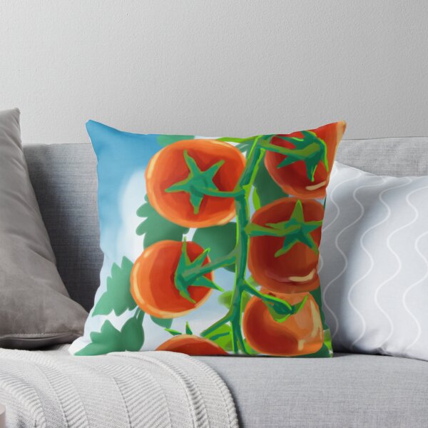 Item preview, Branch of cherry tomatoes with sky designed and sold by Mariillust.