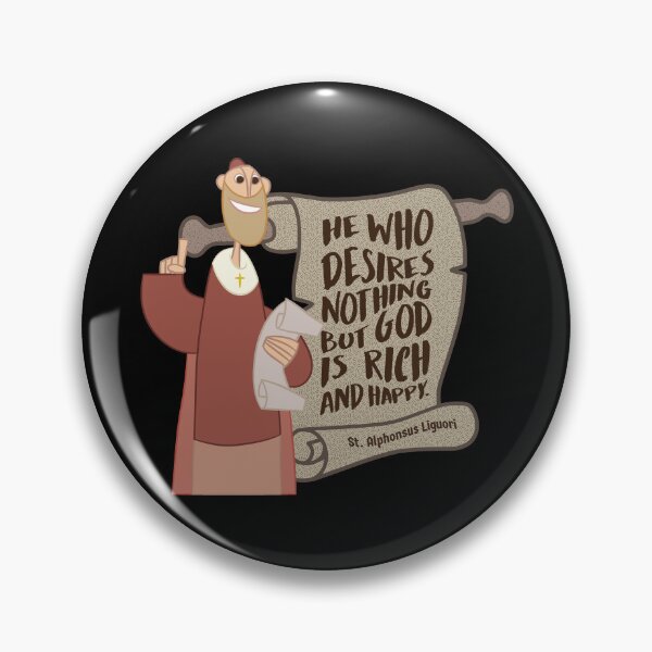 Item preview, St. Alphonsus Liguori Rich and Happy Quote designed and sold by artjuniverse.