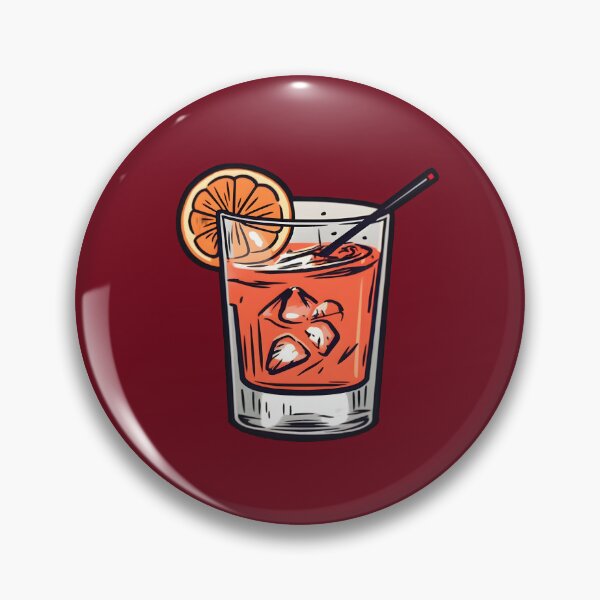 Item preview, negroni sbagliato, just add prosecco | subtle queer / subtle nonbinary| Vintage retro traditional tattoo art (Dark red) designed and sold by QinkQueerTats.