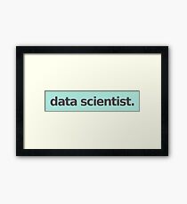 Data Scientist - Mint Framed Print