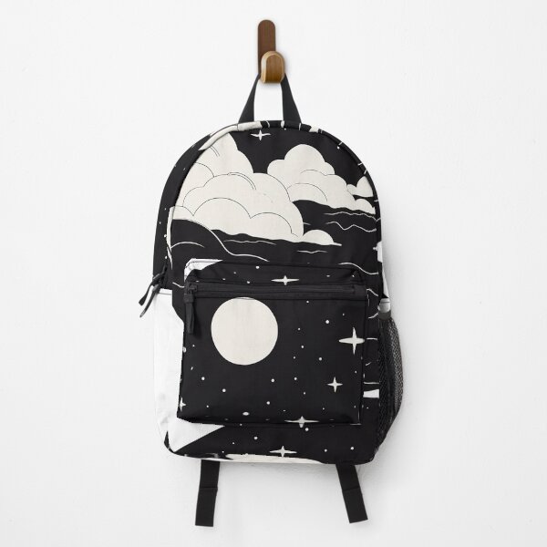 Item preview, Starry Night Dreams: Monochrome Moon and Stars designed and sold by meowjourney.