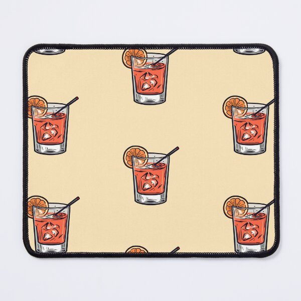 Item preview, Negroni sbagliato, just add prosecco | subtle queer / subtle nonbinary| Vintage retro traditional tattoo art (beige) designed and sold by QinkQueerTats.