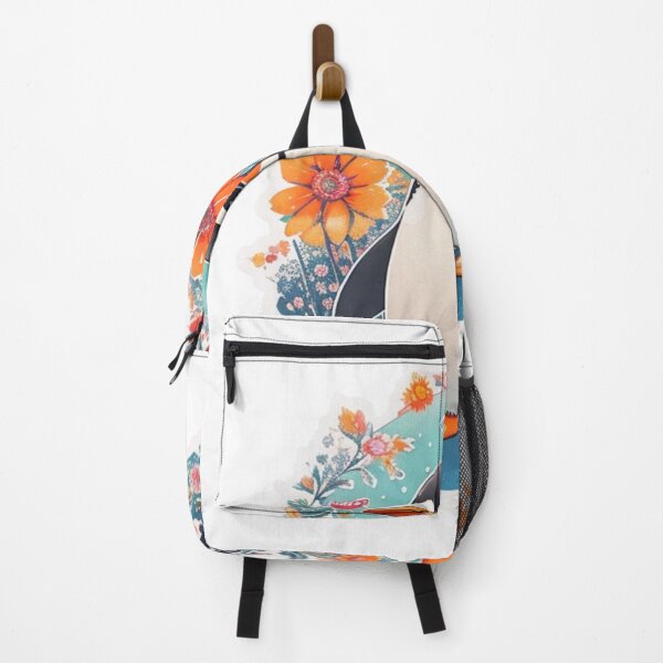 Item preview, Charming Baby Penguin with Watercolor Flowers at a lake designed and sold by YourNameMatters.