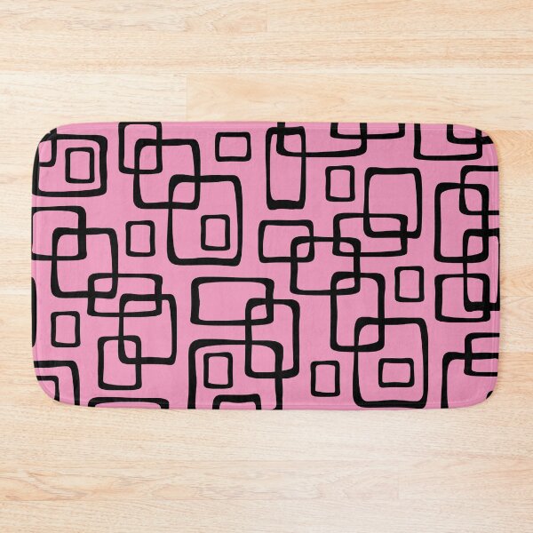Item preview, Retro Mid Century Modern Geometric Abstract 638 Black and Pink designed and sold by tonymagnerart.