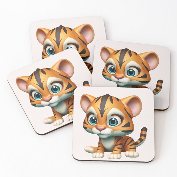 Item preview, Adorable Whiskered Friend - Cute Little Tiger | A Playful Feline Companion designed and sold by OrangeMG.