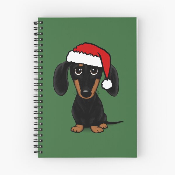 Item preview, Black and Tan Dachshund with Santa Hat Cute Wiener Dog Christmas designed and sold by Jenn Inashvili.