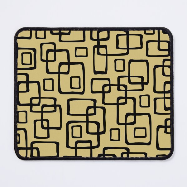 Item preview, Retro Mid Century Modern Geometric Abstract 640 Black and Gold designed and sold by tonymagnerart.
