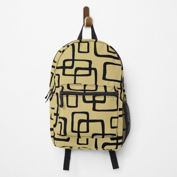 Item preview, Retro Mid Century Modern Geometric Abstract 640 Black and Gold designed and sold by tonymagnerart.