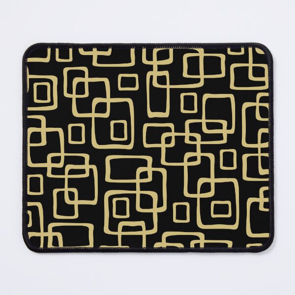 Item preview, Retro Mid Century Modern Geometric Abstract 641 Black and Gold designed and sold by tonymagnerart.