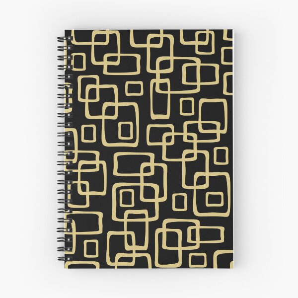 Item preview, Retro Mid Century Modern Geometric Abstract 641 Black and Gold designed and sold by tonymagnerart.
