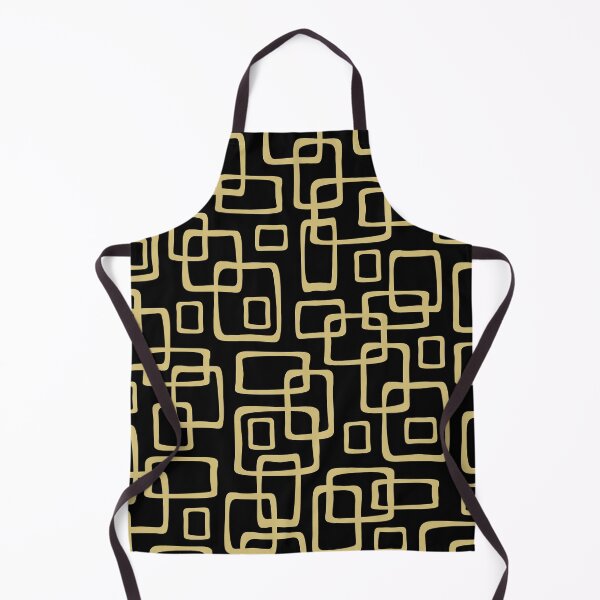 Item preview, Retro Mid Century Modern Geometric Abstract 641 Black and Gold designed and sold by tonymagnerart.