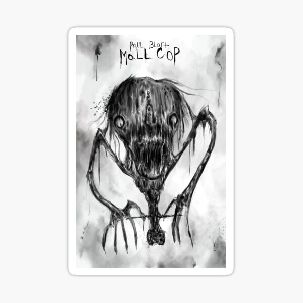 Scary Stories Paul Blart Mall Cop Sticker