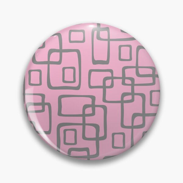 Item preview, Retro Mid Century Modern Geometric Abstract 642 Gray and Pink designed and sold by tonymagnerart.