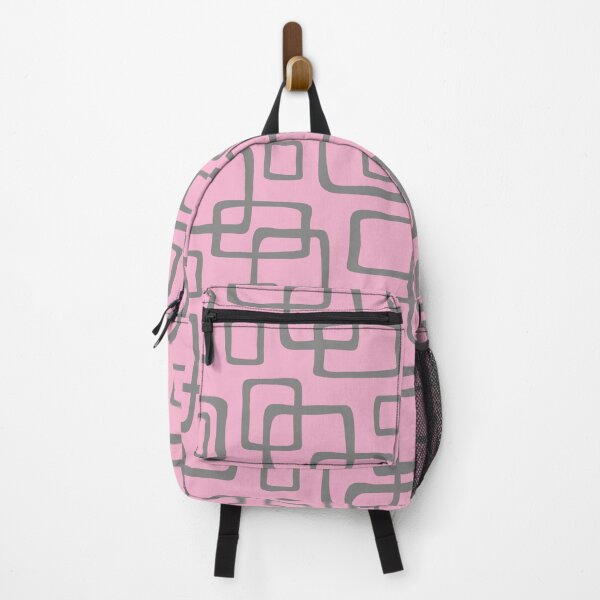 Item preview, Retro Mid Century Modern Geometric Abstract 642 Gray and Pink designed and sold by tonymagnerart.